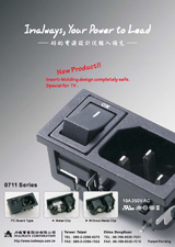 AC Inlet Insert Molding Design Completely Safe, Special for LCD TV.